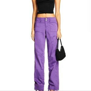 I Am Gia Cargo pants in Blue doesn’t look as purple as the cover shot